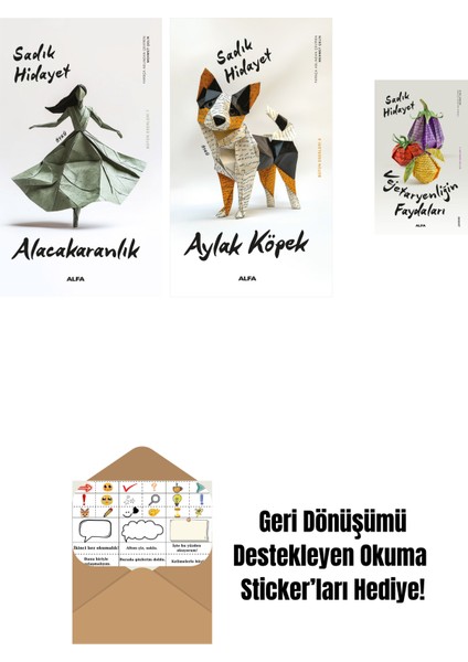 Alacakaranlık + Aylak Köpek + Vejetaryenliğin Faydaları + Okuma Sticker'ları