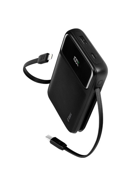 Recharger Pro LCD 10.000MAH Pd 22,5W Lightning ve Usb-C Hızlı Şarj Aleti/powerbank