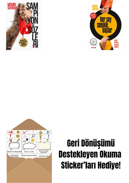 Şampiyon Sözleri + Her Şey Seninle Başlar + Okuma Sticker'ları