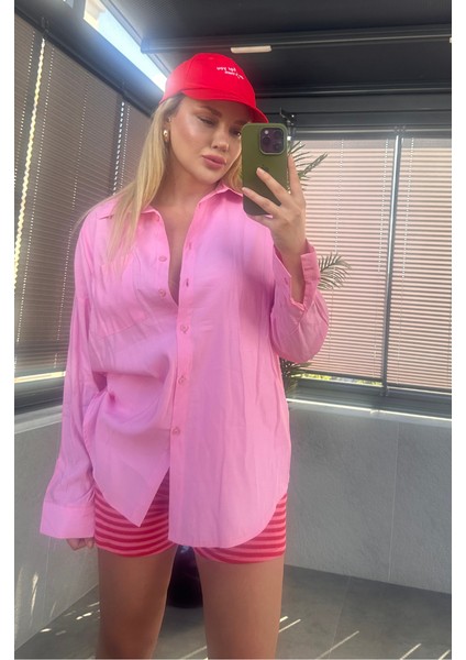 Pembe Tek Cepli Tensel Gömlek fiyatları