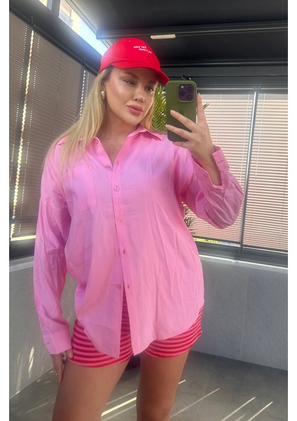 Pembe Tek Cepli Tensel Gömlek fırsatları
