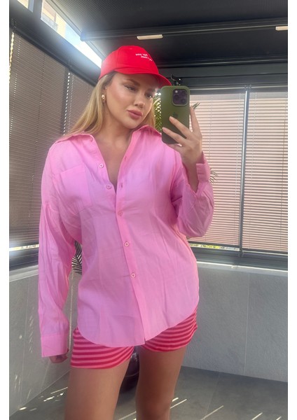 Pembe Tek Cepli Tensel Gömlek indirimleri
