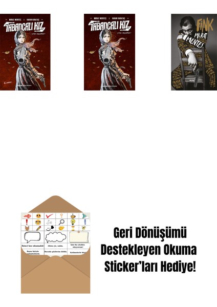 Tabancalı Kız + Tabancalı Kız (Ciltli) + Fink (Ciltli) + Okuma Sticker'ları