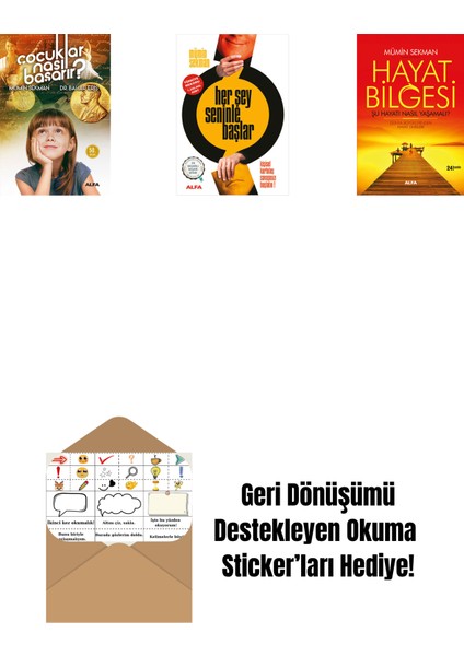 Çocuklar Nasıl Başarır? + Her Şey Seninle Başlar + Hayat Bilgesi + Okuma Sticker'ları