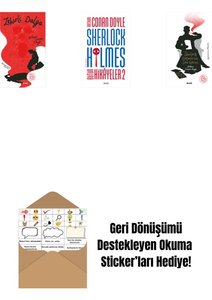 Zehirli Dalga + Sherlock Holmes - Bütün Hikayeler 2 (Ciltli) + Sherlock Holmes'un Son Görevi + Okuma Sticker'ları