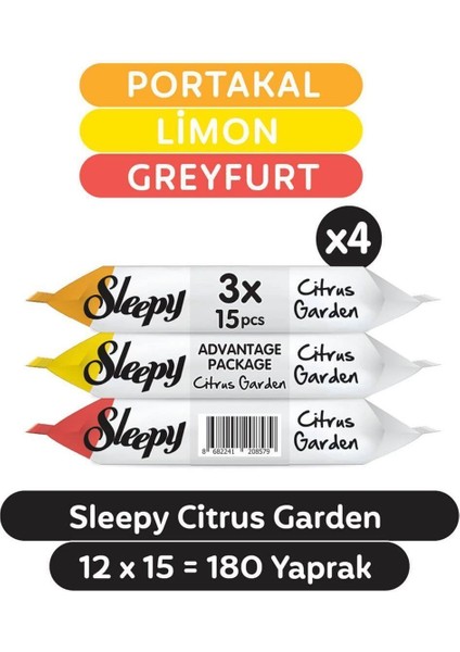 Sleepy Citrus Garden Cep Mendili 12X15 (180 Yaprak)
