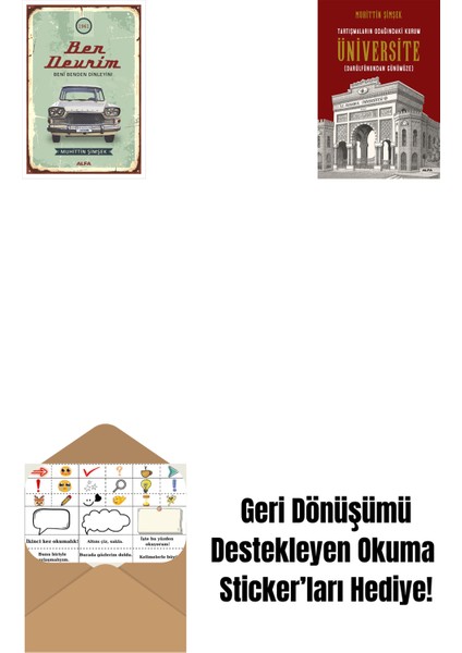 Ben Devrim + Tartışmaların Odağındaki Kurum Üniversite + Okuma Sticker'ları