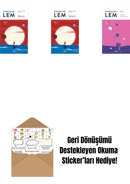 Solaris - SL10 (Ciltli) + Solaris (SL10) + Insanın Bir Dakikası (Sl5) + Okuma Sticker'ları