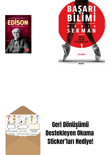 Edison + Başarı Bilimi + Okuma Sticker'ları