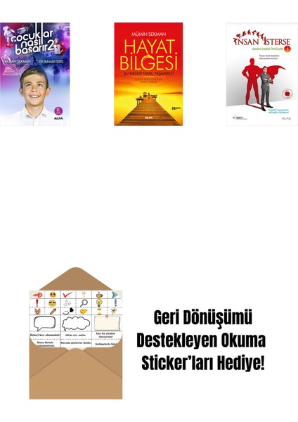 Çocuklar Nasıl Başarır 2 + Hayat Bilgesi + Insan Isterse - Azmin Zaferi Öyküleri 5 + Okuma Sticker'ları