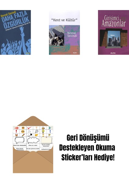 Daha Fazla Özgürlük + Kent ve Kültür + Girişimci Amazonlar + Okuma Sticker'ları