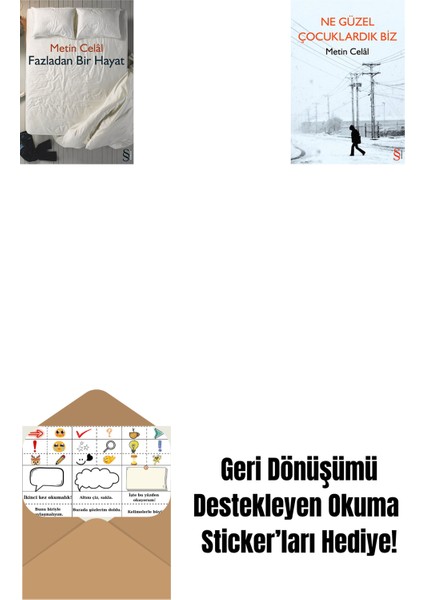 Fazladan Bir Hayat + Ne Güzel Çocuklardık Biz + Okuma Sticker'ları