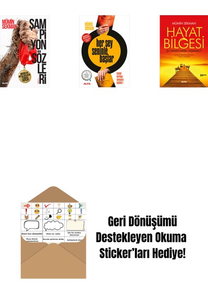 Şampiyon Sözleri + Her Şey Seninle Başlar + Hayat Bilgesi + Okuma Sticker'ları