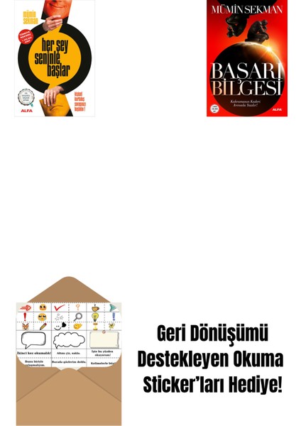 Her Şey Seninle Başlar + Başarı Bilgesi + Okuma Sticker'ları