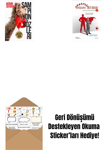 Şampiyon Sözleri + Insan Isterse - Azmin Zaferi Öyküleri 5 + Okuma Sticker'ları