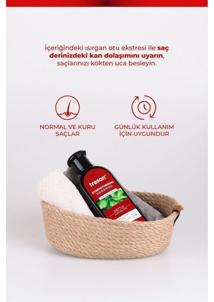 Tresan Isırgan Otu Bakım Şampuanı Normal ve Kuru Saçlar Için 300 ml x 2 Adet - Pycos Duş Tarağı Hediyeli fırsatları