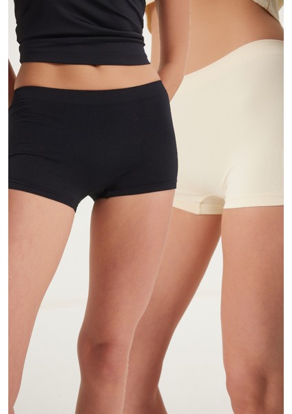 2’li Paket Dikişsiz Örme Boxer