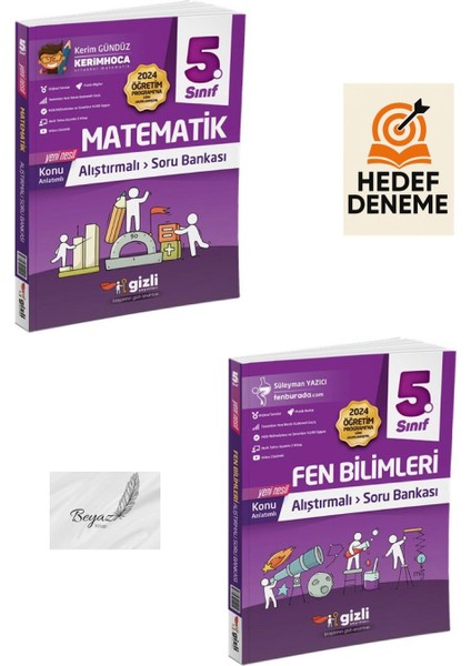 Gizli 5.sınıf Alıştrmalı Fen Bilimleri Matematik Soru Bankası Hedef Deneme