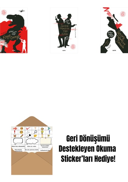 Kayıp Dünya + Sherlock Holmes’un Vaka Kitabı + Sherlock Holmes'un Dönüşü + Okuma Sticker'ları