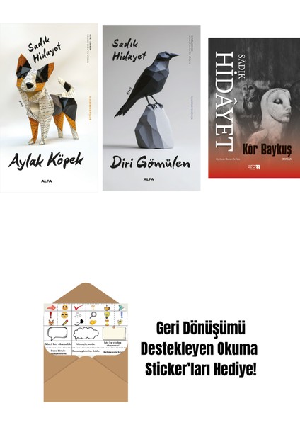 Aylak Köpek + Diri Gömülen + Kör Baykuş + Okuma Sticker'ları