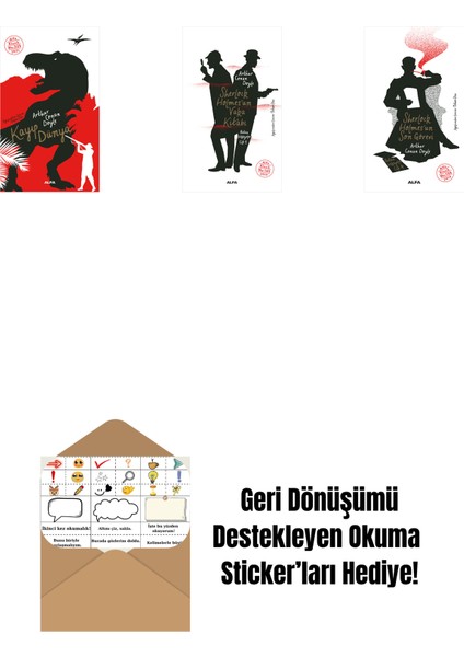 Kayıp Dünya + Sherlock Holmes’un Vaka Kitabı + Sherlock Holmes'un Son Görevi + Okuma Sticker'ları