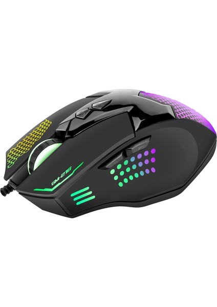 USB Siyah Işıklandırmalı Oyuncu Mouse - x Me 216 Series