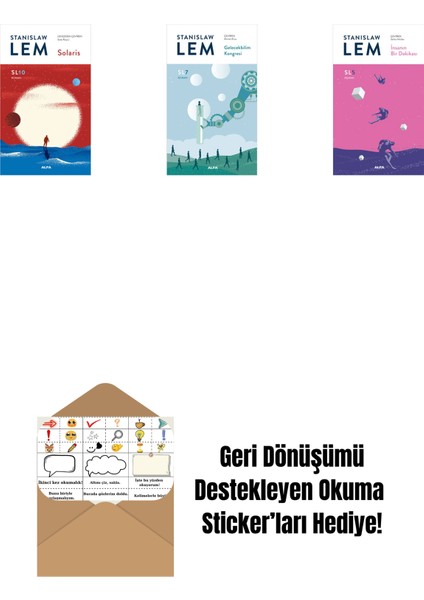 Solaris - SL10 (Ciltli) + Gelecekbilim Kongresi (Sl7) + Insanın Bir Dakikası (Sl5) + Okuma Sticker'ları