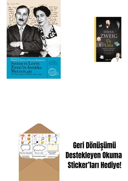 Stefan ve Lotte Zweig’ın Amerika Mektupları + Üç Usta + Okuma Sticker'ları