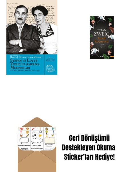 Stefan ve Lotte Zweig’ın Amerika Mektupları + Amok Koşucusu + Okuma Sticker'ları