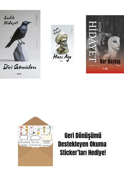 Diri Gömülen + Hacı Ağa + Kör Baykuş + Okuma Sticker'ları