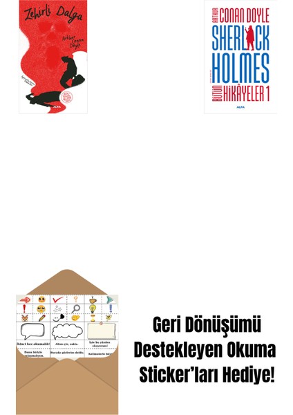 Zehirli Dalga + Sherlock Holmes - Bütün Hikayeler 1 (Ciltli) + Okuma Sticker'ları
