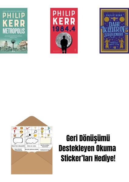 Metropolis + 1984.4 + Dahi Ikizlerin Serüvenleri - Babilli Mavi Cin + Okuma Sticker'ları
