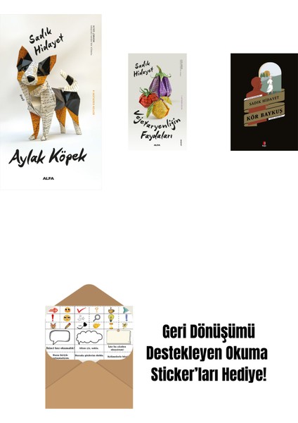 Aylak Köpek + Vejetaryenliğin Faydaları + Kör Baykuş + Okuma Sticker'ları