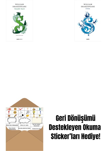 Venedik Taciri + Bir Yazdönümü Gecesi Rüyası + Okuma Sticker'ları