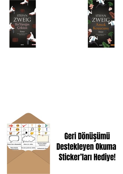Bir Yüreğin Çöküşü + Amok Koşucusu + Okuma Sticker'ları