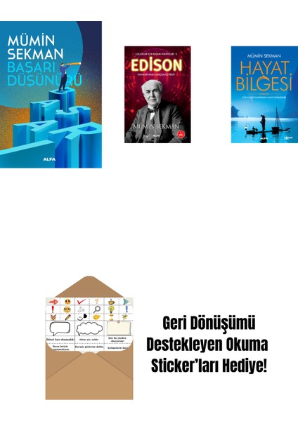 Başarı Düşünürü + Edison + Hayat Bilgesi 2 + Okuma Sticker'ları