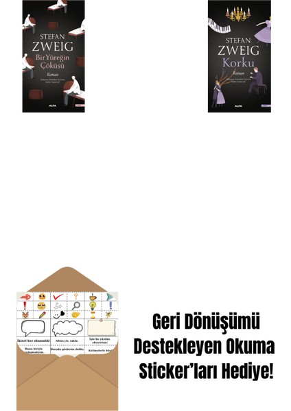 Bir Yüreğin Çöküşü + Korku + Okuma Sticker'ları