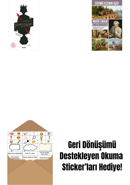Prens ve Dilenci + Eskimo Kızının Aşkı + Okuma Sticker'ları