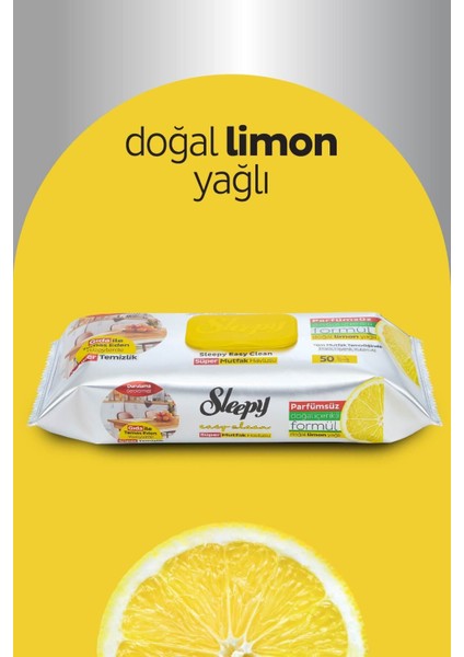 Easy Clean Süper Yüzey Temizlik Mutfak Havlusu&mendili Limon Yağlı 4X50 (200 Yaprak) modelleri
