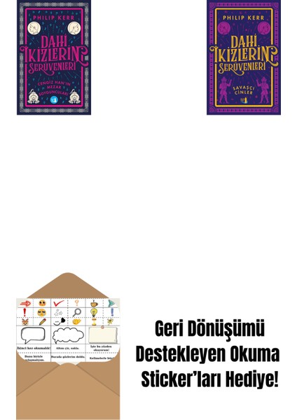 Dahi Ikizlerin Serüvenleri - Cengiz Han’ın Mezar Soyguncuları + Dahi Ikizlerin Serüvenleri - Savaşçı Cinler + Okuma Sticker'ları