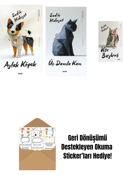 Aylak Köpek + Üç Damla Kan + Kör Baykuş + Okuma Sticker'ları