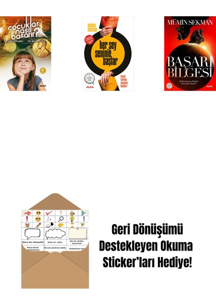 Çocuklar Nasıl Başarır? + Her Şey Seninle Başlar + Başarı Bilgesi + Okuma Sticker'ları
