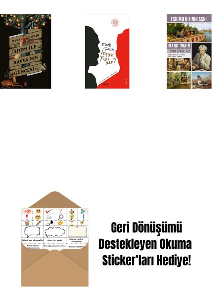 Adem ile Havva’nın Güncesi + Insan Nedir? + Eskimo Kızının Aşkı + Okuma Sticker'ları