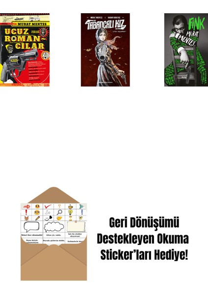 Ucuz Romancılar + Tabancalı Kız (Ciltli) + Fink + Okuma Sticker'ları