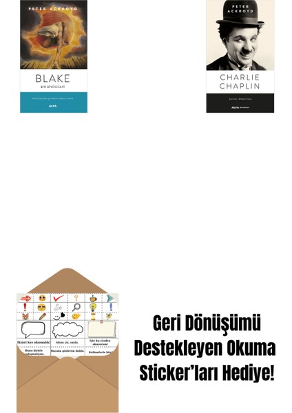 Blake - Bir Biyografi + Charlie Chaplin + Okuma Sticker'ları