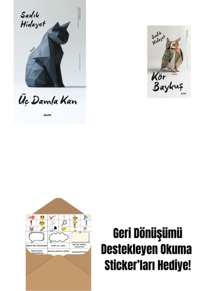 Üç Damla Kan + Kör Baykuş + Okuma Sticker'ları