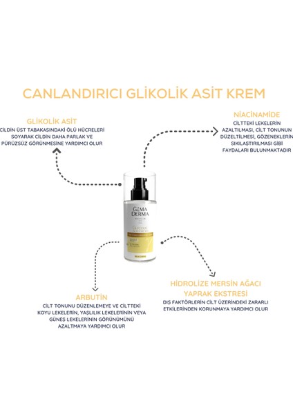 Canlandırıcı Glikolik Asit Krem 100 ml