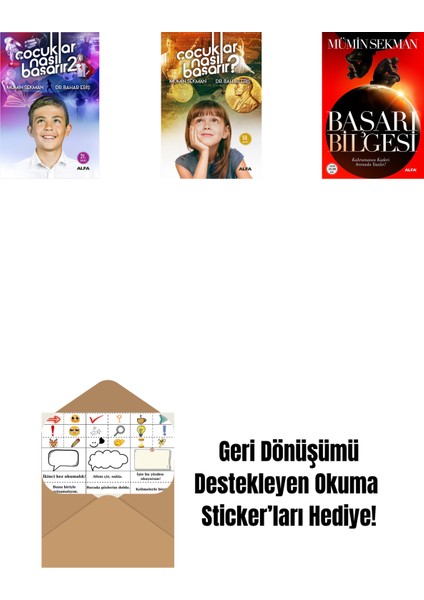 Çocuklar Nasıl Başarır 2 + Çocuklar Nasıl Başarır? + Başarı Bilgesi + Okuma Sticker'ları