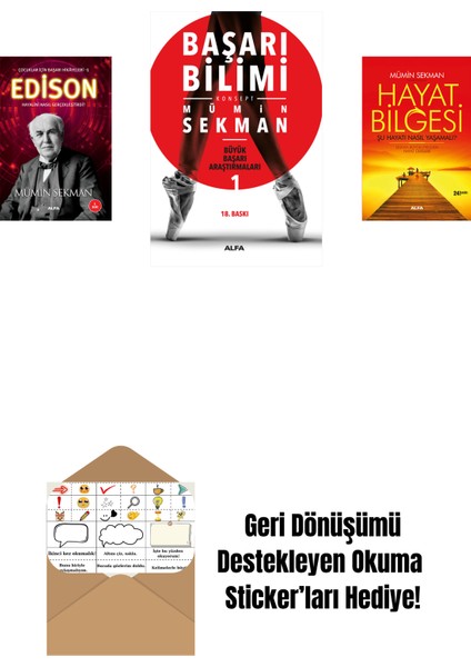 Edison + Başarı Bilimi + Hayat Bilgesi + Okuma Sticker'ları