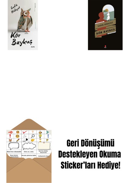 Kör Baykuş + Kör Baykuş + Okuma Sticker'ları